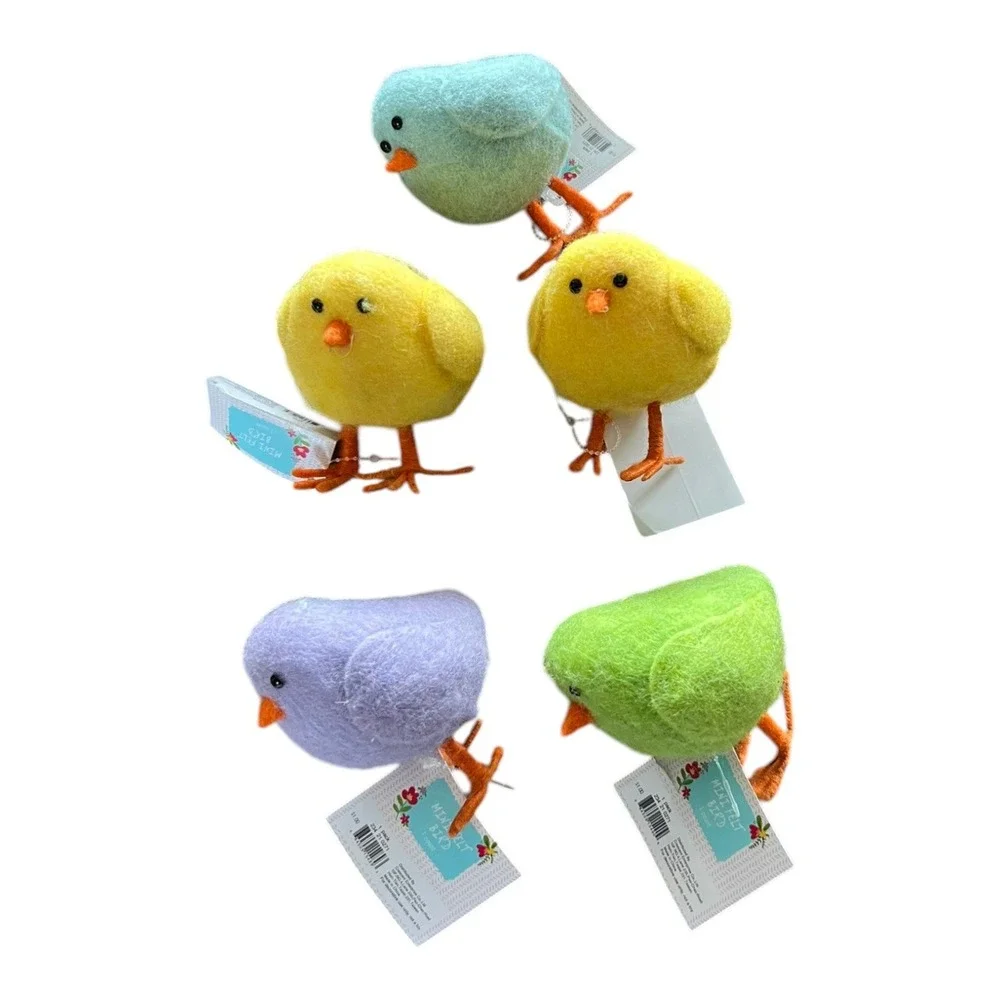 Crescent Enterprise Mini Felt Bird Set 5pc Multicolor Spring Easter New NWT - Picture 2 of 8